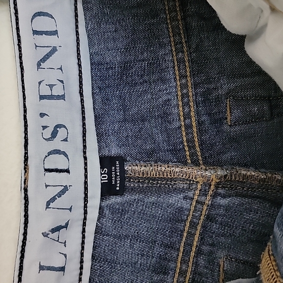 Land's End Faded Boot Cut Blue Jeans 10 S - Picture 10 of 13